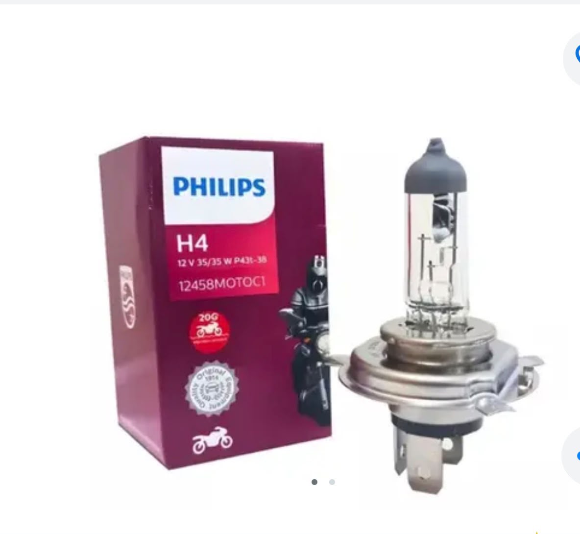 Lampada Farol H4 Philips Cg Fan Titan 125 150 160 Ybr